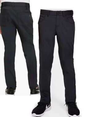 NIKE Dri-Fit Boys Black 5 Pocket Golf Pants